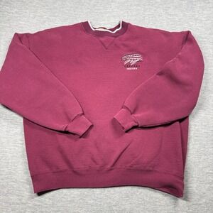 Caesars Sweatshirt Mens XL Maroon Indiana Casino Embroidered Pullover Crew Neck